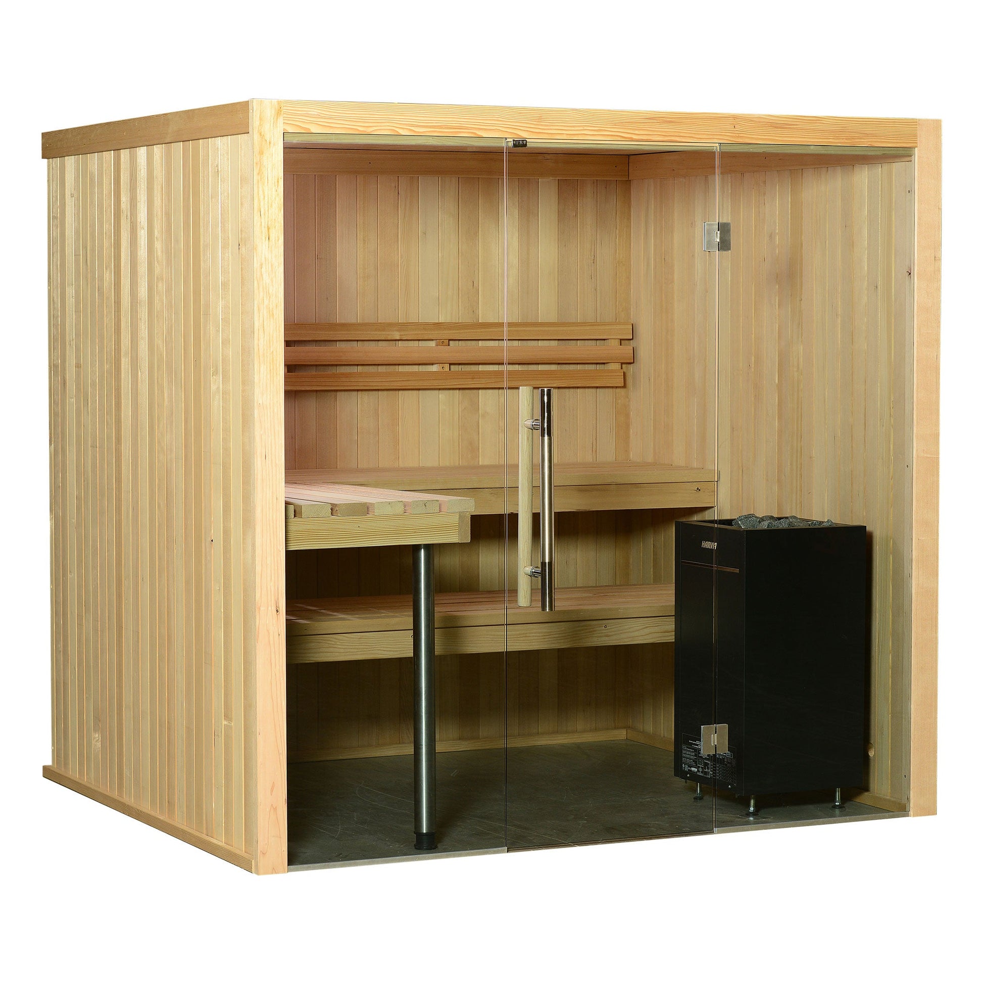 Almost Heaven Titan 6 Person Indoor Sauna Rustic Cedar,Fir Almost Heaven Sauna Titan_Vision6PNaturalA.jpg