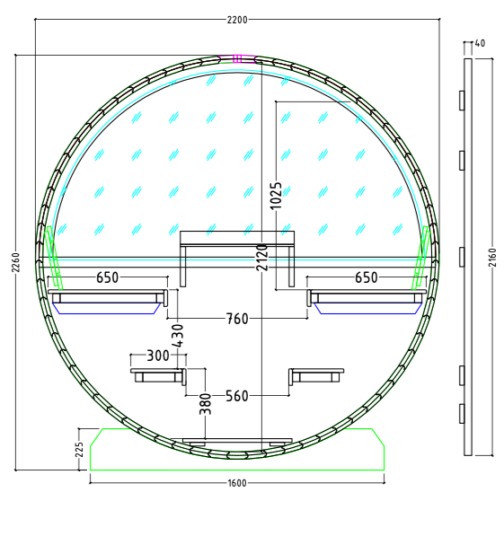 Turku 6 Person 2 Tier Finnish Barrel Sauna with Terrace and Heater - By Finnish Barrel Saunas Nordic Spruce / Terrace Finnish Barrel Saunas Turku_Front_2025-04-08_at_4.45.33_PM.png