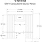 Almost Heaven Vienna 4+1 Canopy Barrel Sauna (2-Person) Rustic Cedar,Onyx - Stained Southern Pine Almost Heaven Sauna ViennaLayoutDrawing.webp