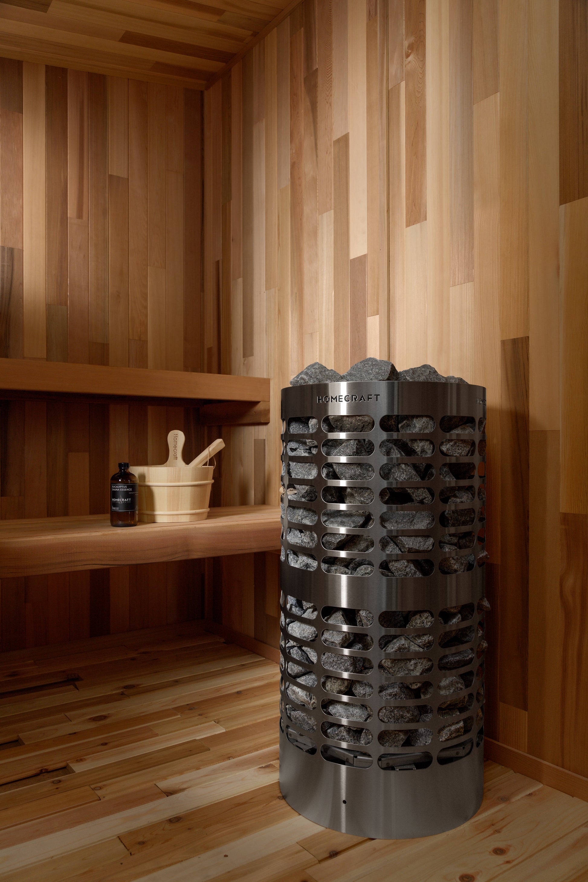Homecraft Apex 10kW Electric Sauna Heater 240V 1-Phase / No Control / No Stones,240V 1-Phase / No Control / Stones Included,240V 1-Phase / Indoor Control + Wifi Touchpad / No Stones,240V 1-Phase / Indoor Control + Wifi Touchpad / Stones Included,240V 1-Ph