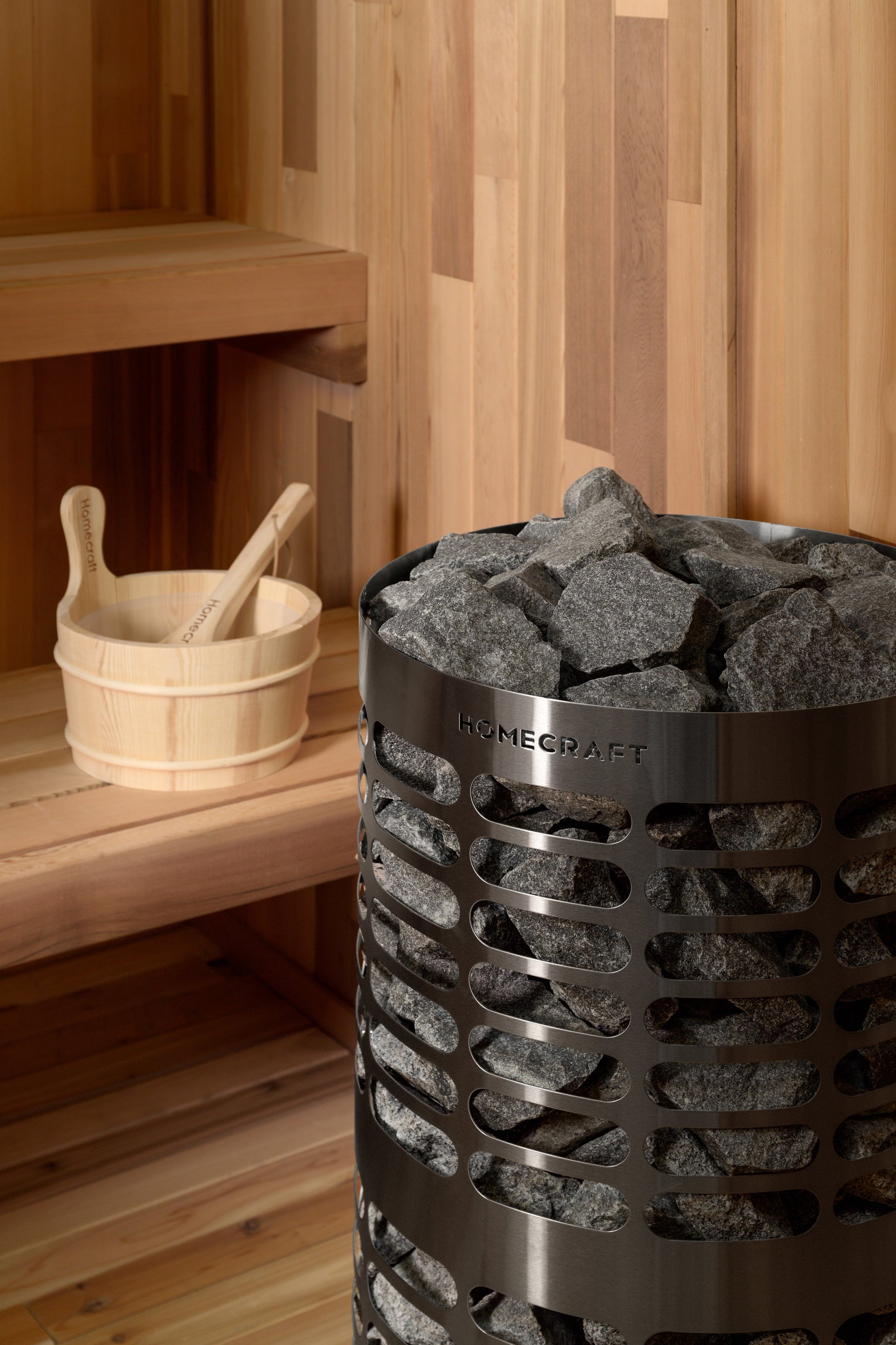 Homecraft Apex 18kW Electric Sauna Heater 208V 3-Phase / No Control / No Stones,208V 3-Phase / No Control / Stones Included,208V 3-Phase / Indoor Control + Wifi Touchpad / No Stones,208V 3-Phase / Indoor Control + Wifi Touchpad / Stones Included,208V 3-Ph