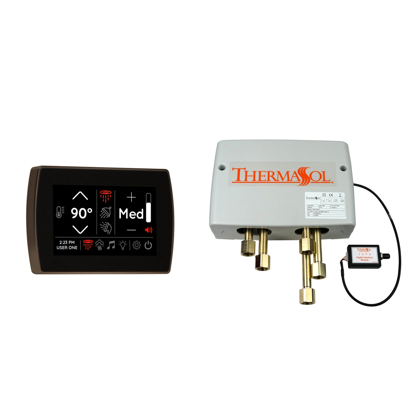 PRO Series III 140 Steam Generator (8kW) SignaTouch Control / Tier 3 — Digital Shower Package / Antique Copper Thermasol dsp-sigf-acop_e635f4f8-d26a-43ae-8689-b39bb855f9ca.jpg