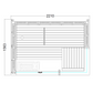 Harvia Lindea View Luxury 2-3 Person | Thermo Wood Reversible Sauna | With Virta 8KW Heater Thermo Wood Exterior and Light Lime Wood Interior,Thermo Wood Interior and Exterior Harvia lindea-view-small.png
