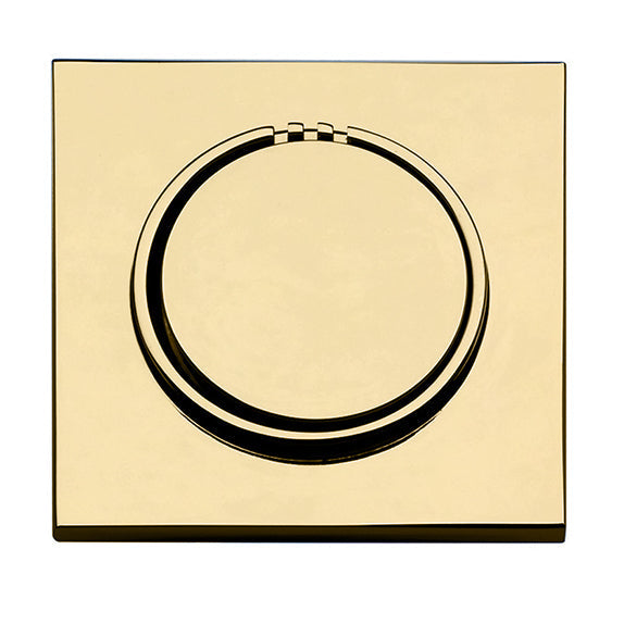No Touch Steam Head - Square - Polished Brass