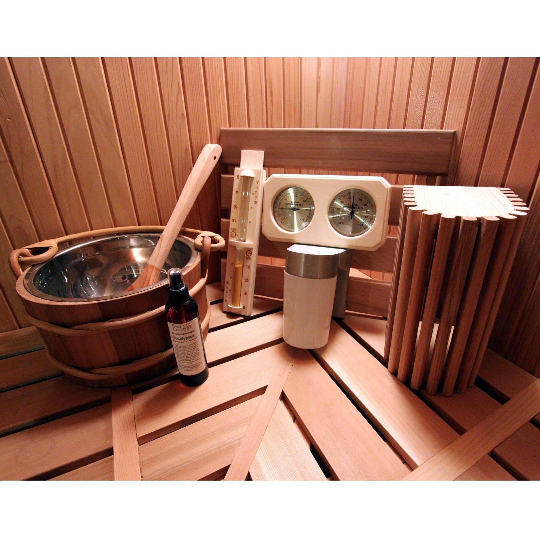 Finnish Sauna Builders 5' x 7' x 7' Pre-Cut Sauna Kit Option 1 / 7 Foot Tall / No Backrest,Option 1 / 7 Foot Tall / Backrest - $300.30,Option 1 / 8 Foot Tall + $340.56 / No Backrest,Option 1 / 8 Foot Tall + $340.56 / Backrest - $300.30,Option 2 / 7 Foot T