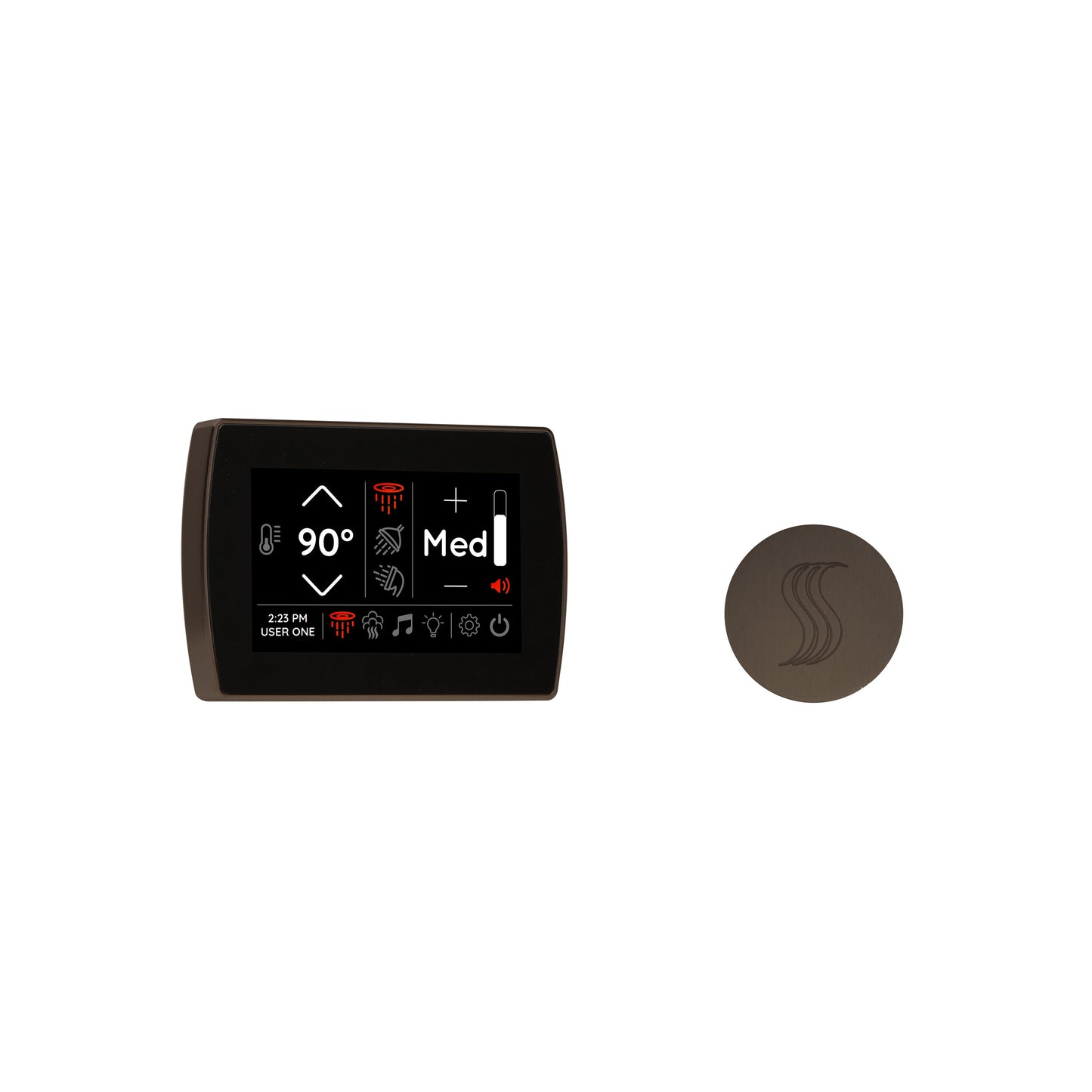 Day Spa Multi Room Steam System SignaTouch Control / Tier 2 — Control Kit (Control + Steam Head) / Oil Rubbed Bronze — Round Steam Head Thermasol stcm-svrd-orb_ad10380b-6bda-47d4-ad92-0b50f821e56c.jpg