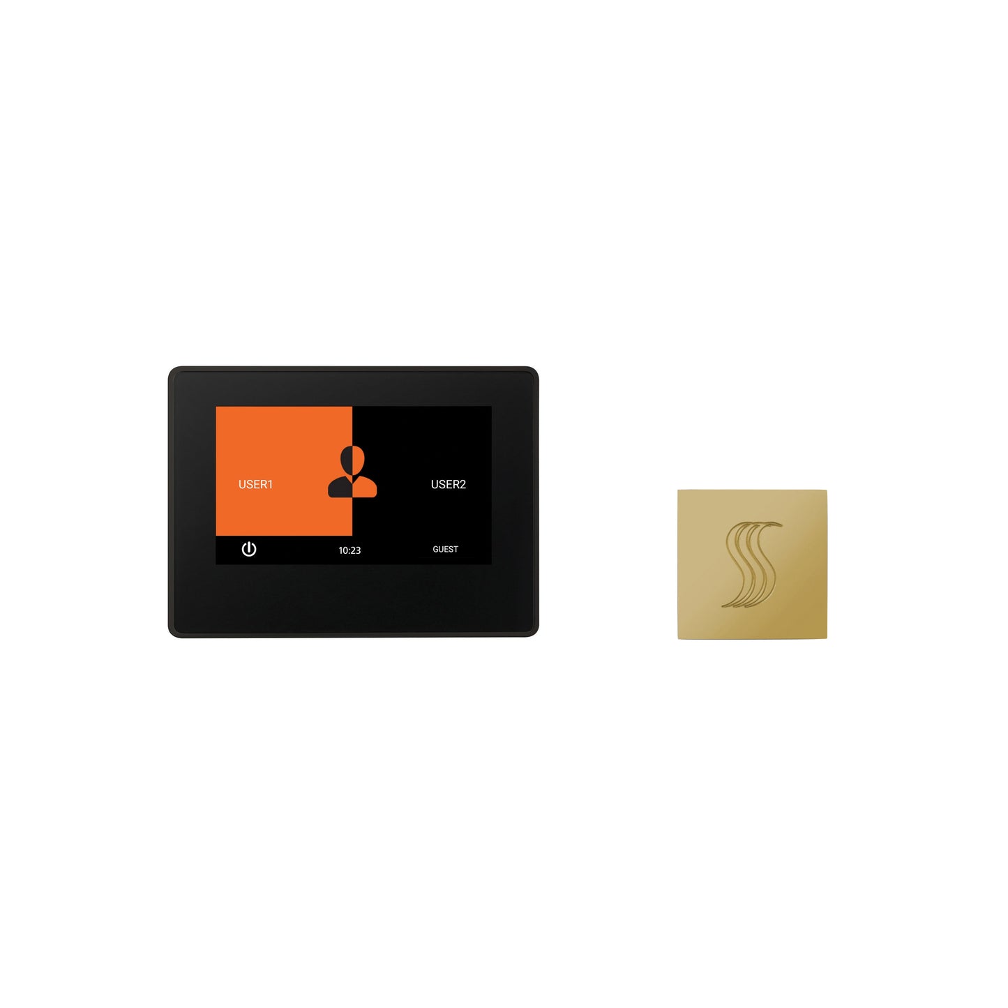Day Spa Multi Room Steam System ThermaTouch2 7" (Black Trim) / Tier 2 — Control Kit (Control + Steam Head) / Polished Brass — Square Steam Head Thermasol tt7-svsq-pb_7c18d7cc-1fa8-41f8-b4e8-2904d3ab9357.jpg