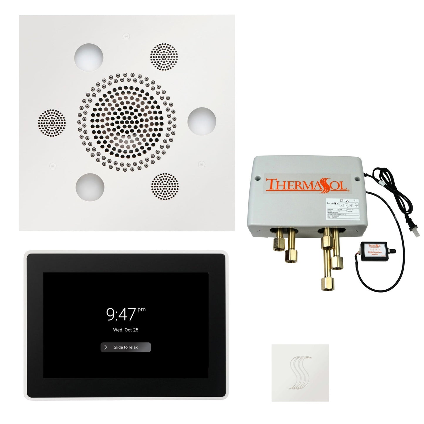 Total Wellness Package ThermaTouch2 15 — Serenity Advanced (Square) / White / No Steam Generator,ThermaTouch2 15 — Serenity Advanced (Square) / White / PRO Series III 84 (6kW),ThermaTouch2 15 — Serenity Advanced (Square) / White / PRO Series III 140 (8kW)