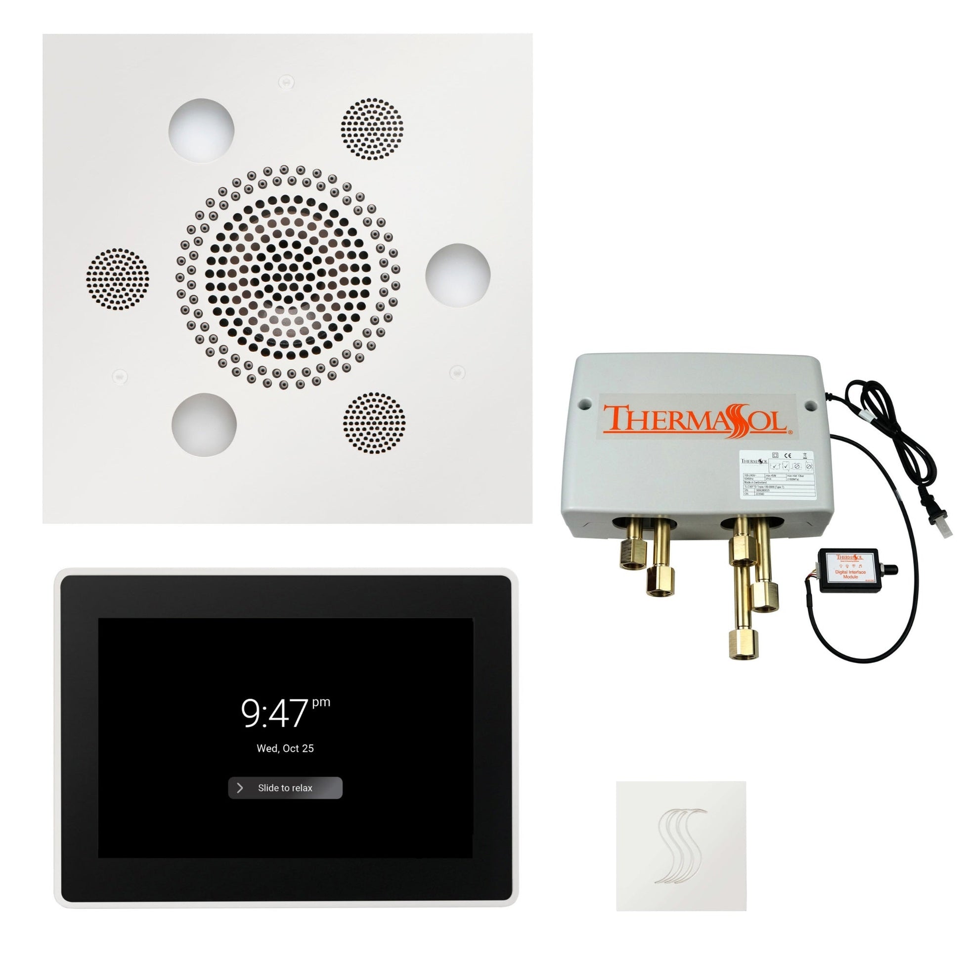 Total Wellness Package ThermaTouch2 15 — Serenity Advanced (Square) / White / No Steam Generator,ThermaTouch2 15 — Serenity Advanced (Square) / White / PRO Series III 84 (6kW),ThermaTouch2 15 — Serenity Advanced (Square) / White / PRO Series III 140 (8kW)