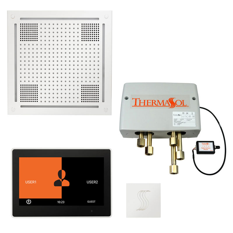 Total Wellness Package ThermaTouch2 10 — HydroVive 18 / White / No Steam Generator,ThermaTouch2 10 — HydroVive 18 / White / PRO Series III 84 (6kW),ThermaTouch2 10 — HydroVive 18 / White / PRO Series III 140 (8kW),ThermaTouch2 10 — HydroVive 18 / White / 