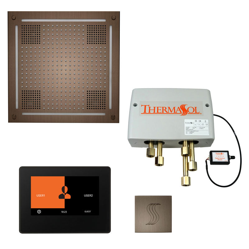 Total Wellness Package ThermaTouch2 7 (Black Trim) — HydroVive 18 / Antique Copper / No Steam Generator,ThermaTouch2 7 (Black Trim) — HydroVive 18 / Antique Copper / PRO Series III 84 (6kW),ThermaTouch2 7 (Black Trim) — HydroVive 18 / Antique Copper / PRO