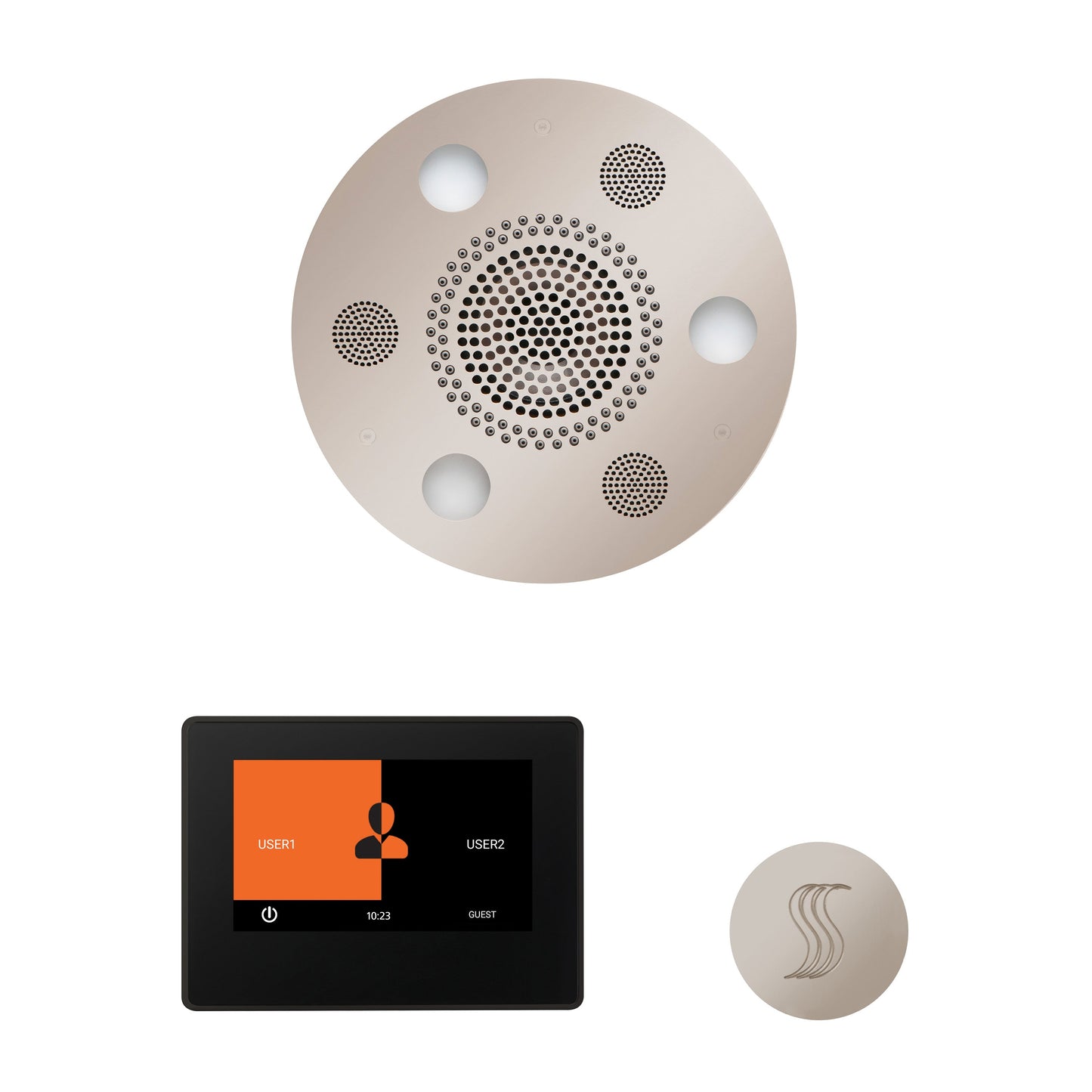 Day Spa Multi Room Steam System ThermaTouch2 7" (Black Trim) / Tier 4 — Wellness Steam Package (Serenity Rainhead) / Polished Nickel — Round Rainhead Thermasol wstp7r-pn_1544045b-039e-4f75-a3f0-0d14ccc8ccfb.jpg