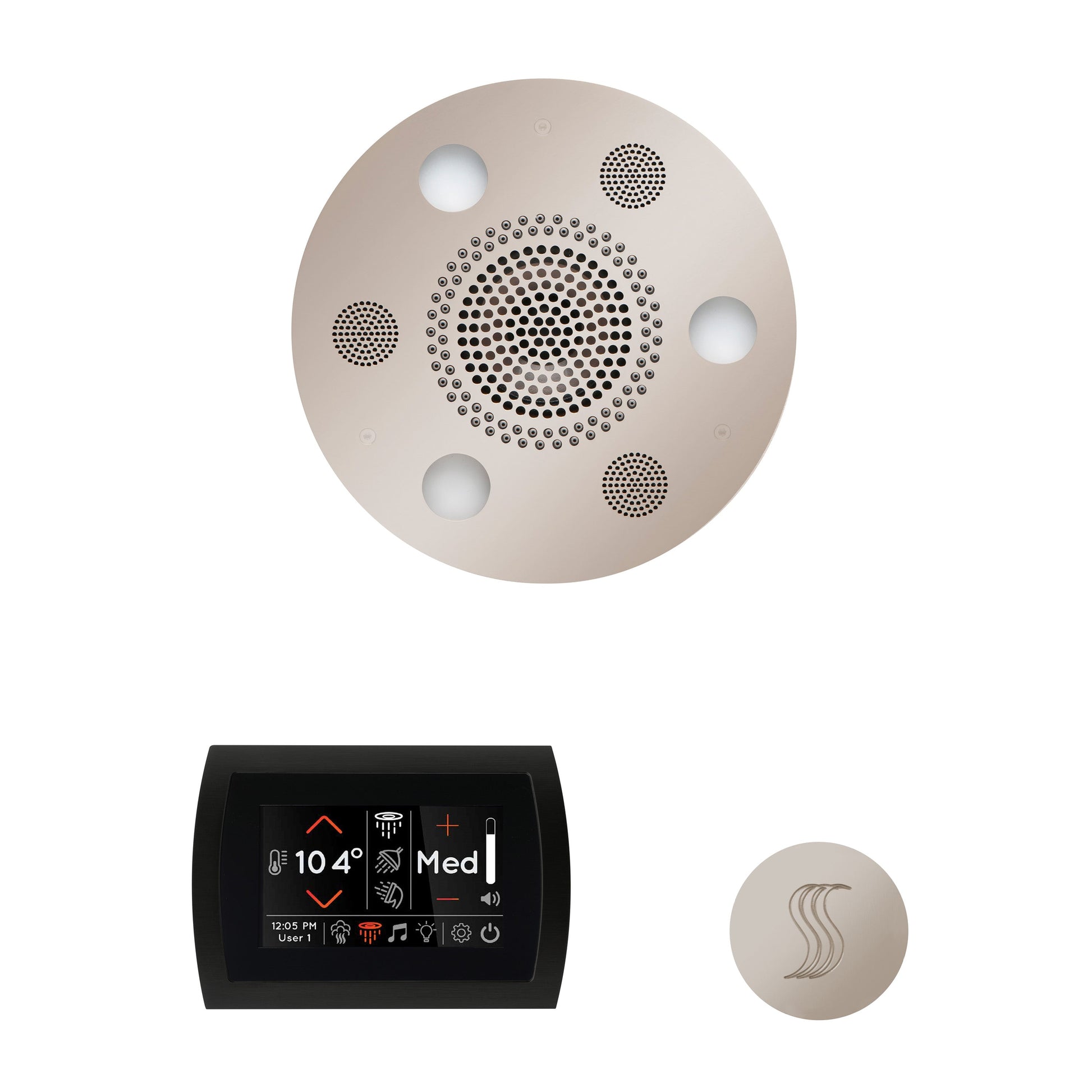 Day Spa Multi Room Steam System SignaTouch Control / Tier 4 — Wellness Steam Package (Serenity Rainhead) / Polished Nickel — Round Rainhead Thermasol wstpsr-pn_00b06375-eceb-433a-943e-d15acaead8a1.jpg
