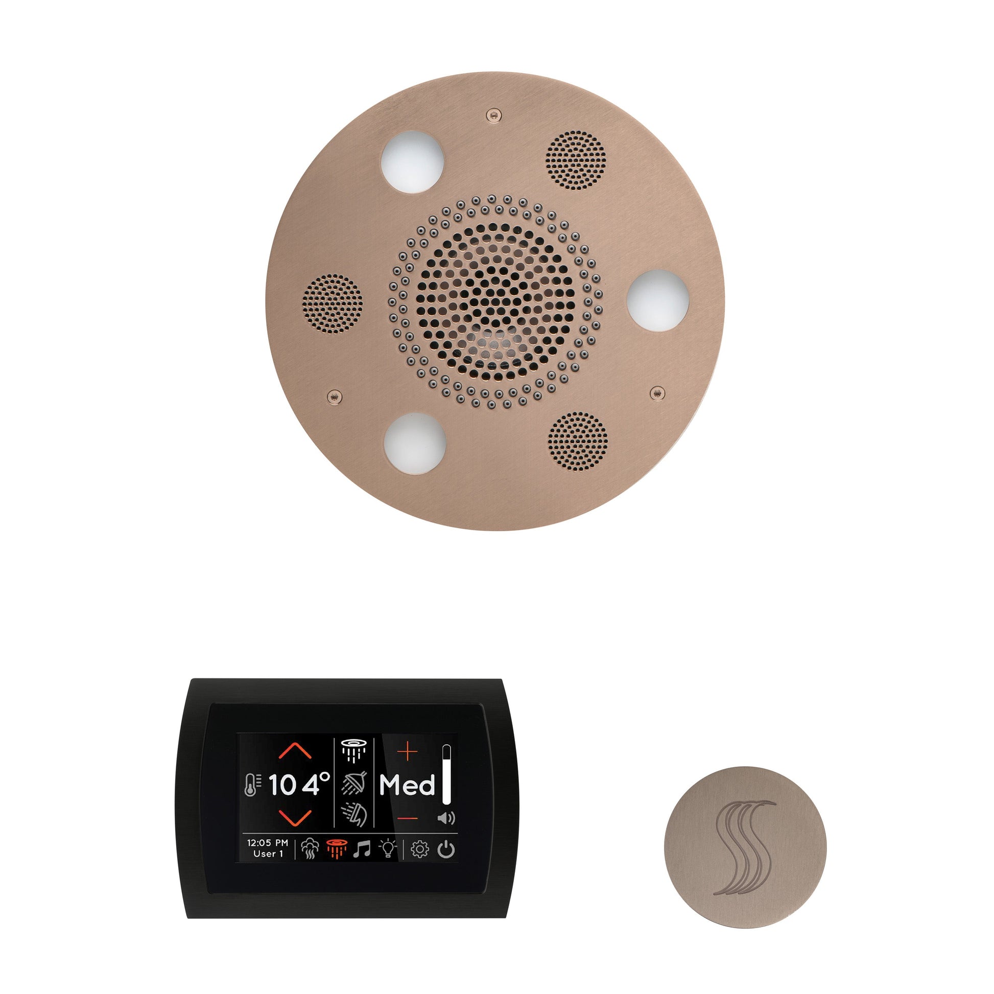 Day Spa Multi Room Steam System SignaTouch Control / Tier 4 — Wellness Steam Package (Serenity Rainhead) / Satin Nickel — Round Rainhead Thermasol wstpsr-sn_ef0f9ac3-e760-4f5f-be34-56bb29e718af.jpg