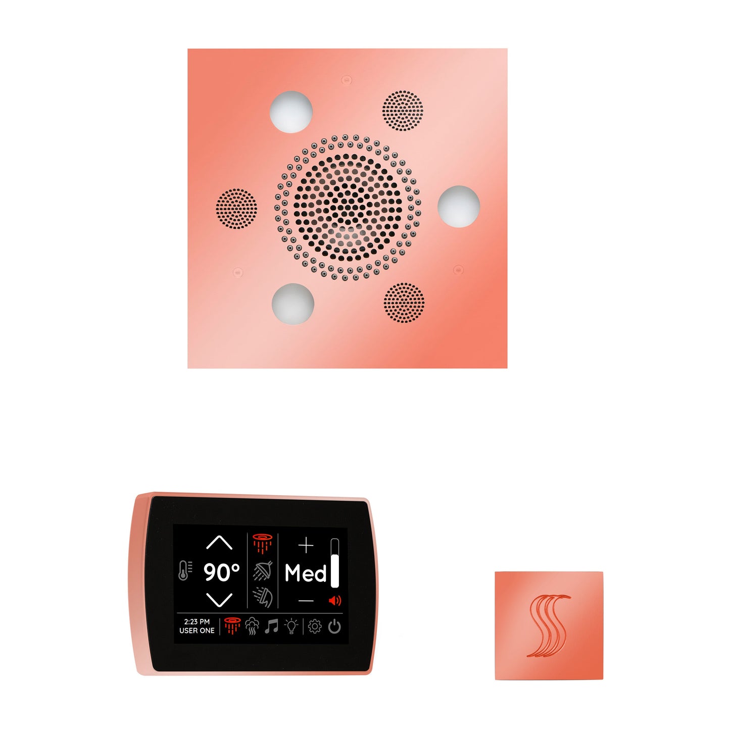 Day Spa Multi Room Steam System SignaTouch Control / Tier 4 — Wellness Steam Package (Serenity Rainhead) / Copper — Square Rainhead Thermasol wstpss-cop_77807ed4-5b0f-404a-bf0c-e814a05c1fdd.jpg