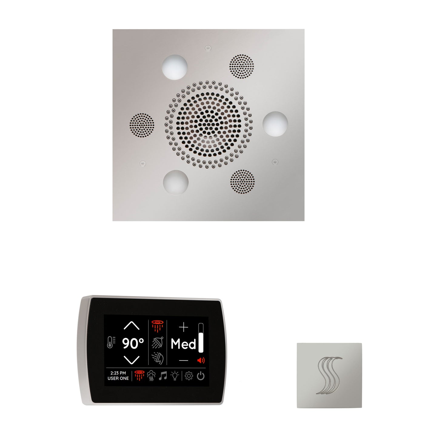 Day Spa Multi Room Steam System SignaTouch Control / Tier 4 — Wellness Steam Package (Serenity Rainhead) / Polished Chrome — Square Rainhead Thermasol wstpss-pc_f3f6954d-7883-4019-bb1b-c1dcca5c4ccf.jpg