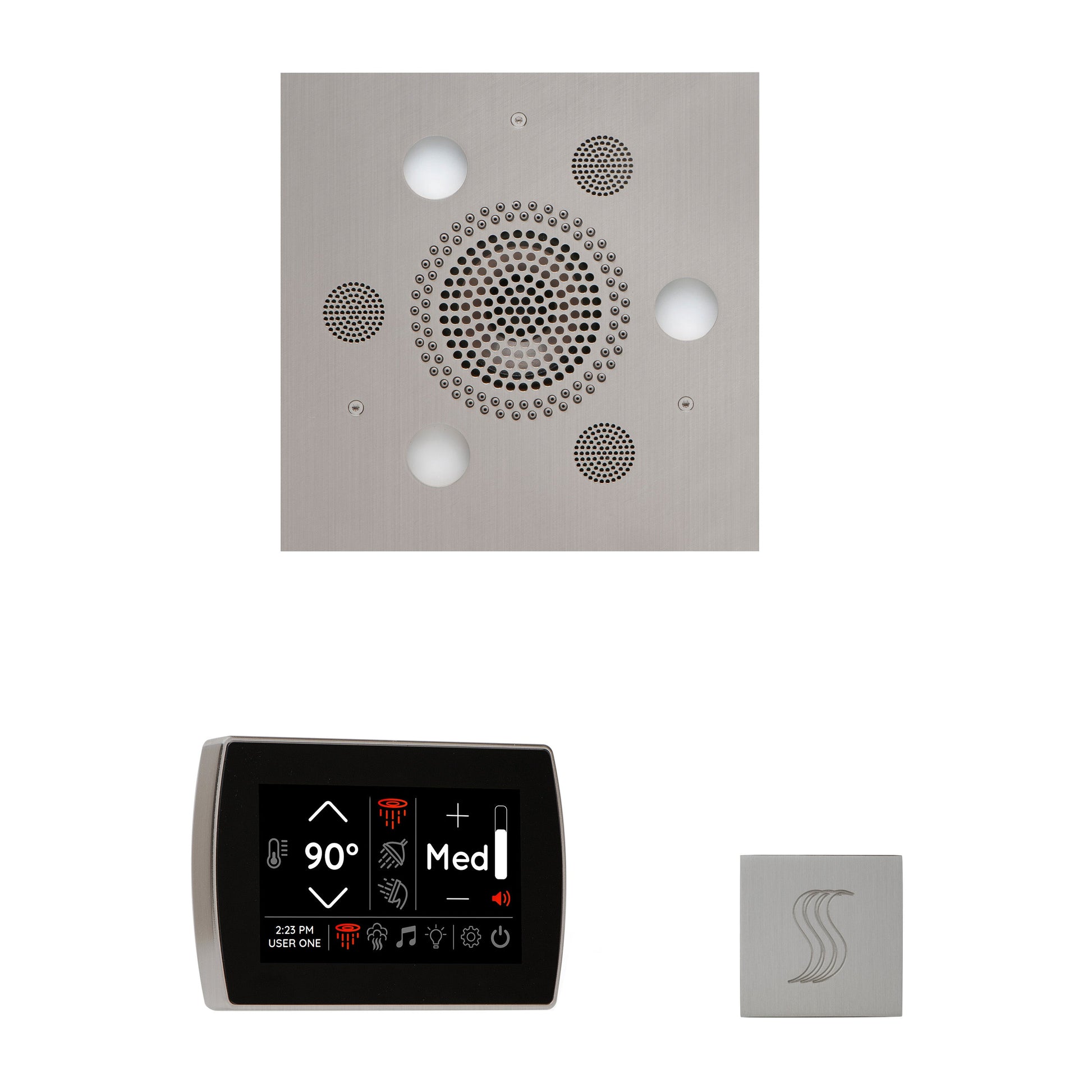 Day Spa Multi Room Steam System SignaTouch Control / Tier 4 — Wellness Steam Package (Serenity Rainhead) / Satin Chrome — Square Rainhead Thermasol wstpss-sc_001913cf-f8aa-4155-92e3-7edb4aee7814.jpg